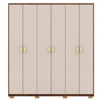 Guarda Roupa Casal 6P 4G NOR 203 cm 10109 Imbuia Fend VLR
