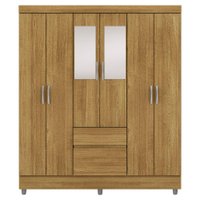Guarda Roupa Casal 6P 2G Espelho 153 cm Nature VLR
