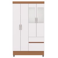 Guarda Roupa 4 Portas Espelho 102 cm 10090 Branco Camarim VLR