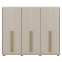 Guarda Roupa Casal 6 Portas 3 Gavetas MDF 275 cm Fend VLR
