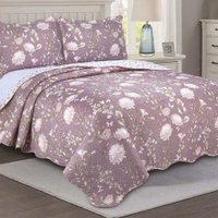 Colcha Cobre Leito Queen 3 Peças Dupla Face Estampada Emcompre Camesa - Gaya