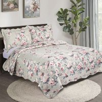 Colcha Cobre Leito Queen 3 Peças Dupla Face Estampada Emcompre Camesa - LUTETIA