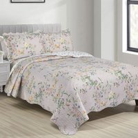 Colcha Cobre Leito Queen Com 3 Peças Dupla Face Estampada Emcompre Camesa - Esther
