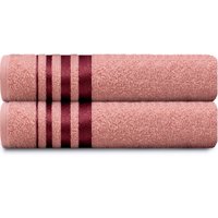 Jogo de Toalhas 100 Algodão 2 Peças Banho e Rosto Karsten Emcompre - Rosa