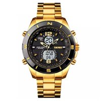 Relógio Masculino Relógio Skmei AnaDigi 1670 Dourado e Preto