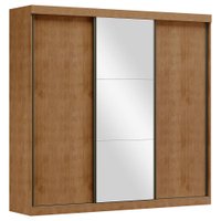 Guarda Roupa 3P Correr Espelho Madeira Maciça 229 cm 1451 Freijo Milani Store