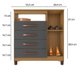 Comoda Sapateira 1P 4G 84 cm Moden 2258 Carvalho Am Grafite INCP