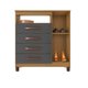 Comoda Sapateira 1P 4G 84 cm Moden 2258 Carvalho Am Grafite INCP