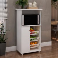 Balcão Cozinha Fruteira Genialflex Josy para 2 Fornos Branco