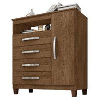 Comoda Sapateira 1P 4G 84 cm Moden 2258 Malbec INCP