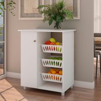Balcão Cozinha Fruteira Genialflex Lucy Branco