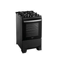 Fogão 4 Bocas Preto com Mesa de Vidro Dako Novo Supreme Glass Bivolt
