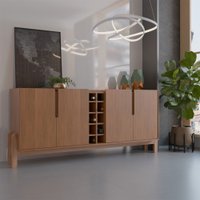 Balcão Buffet Canela 4 Portas com Adega Cedro - Panorama Móveis