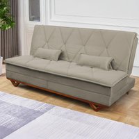 Sofá Cama Estoril 1,90m Tabaco Suede Velut - King House