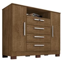 Comoda Rack 2P 4G Madri 121 cm Malbec INCP