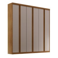 Guarda-Roupa Casal Durban 6 PT 4 GV Imbuia e Off White