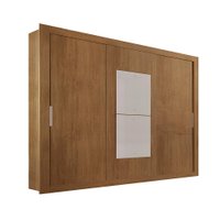 Guarda-Roupa Casal com Espelho Veneza Premium Imbuia 3 Pt 4 Gv