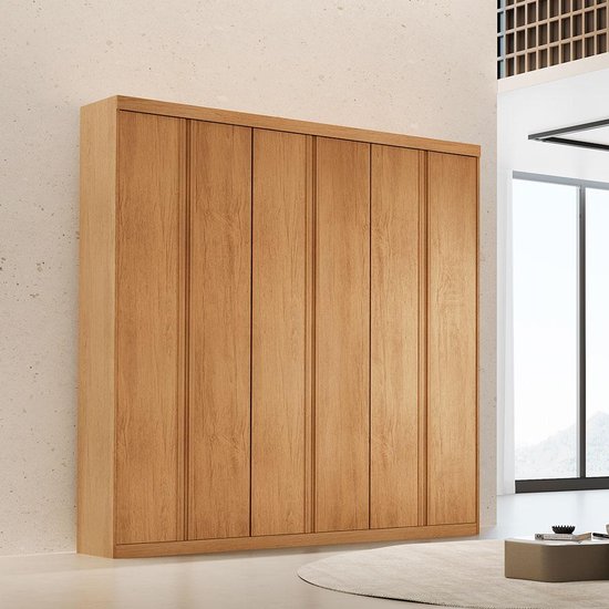 Guarda-Roupa Casal Firenze 100% MDF 6 PT 4 GV Naturalle