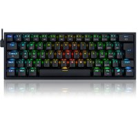 Teclado Gamer Sem Fio Redragon Fizz Pro RGB Mecânico Switch Blue Bluetooth Preto - K616-RGB-B