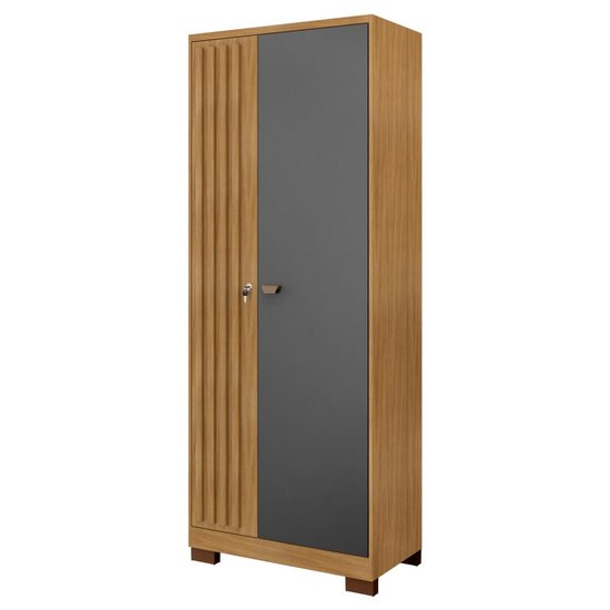 Armario Multiuso 2P Versa 11686 71 cm Carvalho Am Grafite INCP