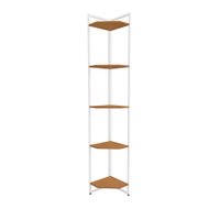 Estante de Canto 5 Prateleiras 202 cm LI022 Canela Branco KPB
