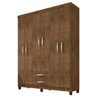 Guarda Roupa Casal 6P 2G Moden 150 cm 11270 Malbec INCP