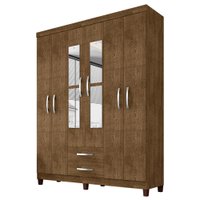 Guarda Roupa Casal Espelho 6P 2G Moden 150 cm Malbec INCP