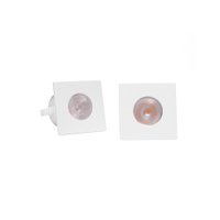 Kit 2 Spots de Embutir para Móvel Taschibra Pik Quadrado Led 1W Bivolt Branco 6500K Luz Branca 15090325