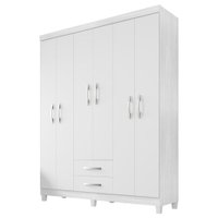 Guarda Roupa Casal 6P 2G Moden 150 cm 11270 Branco Flex INCP