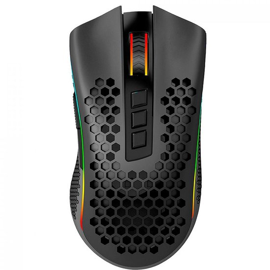 Mouse Gamer Sem Fio Redragon Storm Pro RGB 16.000DPI Preto -