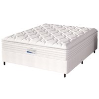 Cama Box Casal Queen Colchão Molas Ensacadas Granville Com Pillow Probel 158x198x66cm Branco