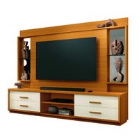 Estante Home Theater com Espelho e Vidro Para TV Até 75 Polegadas 2,40m Leni EDN