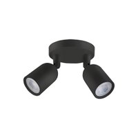 Spot Direcionável de Sobrepor Taschibra Direct Circular Led MR16 8W Bivolt Preto 3000K Luz Amarela 15090211