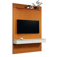 Painel Para TV Até 55 Polegadas Egeo 3 Gavetas Aspen 1,35m Madeirado / Off White EDN