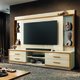 Estante Home Theater com Espelho e Vidro Para TV de Até 75 Polegadas 2,40m Leni EDN