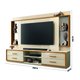 Estante Home Theater com Espelho e Vidro Para TV de Até 75 Polegadas 2,40m Leni EDN