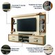 Estante Home Theater com Espelho e Vidro Para TV de Até 75 Polegadas 2,40m Leni EDN