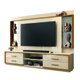 Estante Home Theater com Espelho e Vidro Para TV de Até 75 Polegadas 2,40m Leni EDN