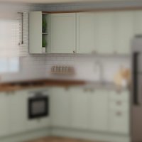 Armário de Cozinha 1 Porta Genialflex Iluminata Aéreo Hortelã