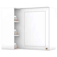 Armario Aereo Canto Reto 1P MDF 94x54 cm Americana C359 Branco Henn