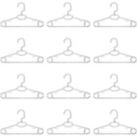 Kit 12 Cabides de Roupa Giratório Regata Transparente 42cm Adulto para Closet Magazzino