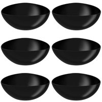 Kit 6 Saladeiras Triangulares Preta Tigelas de Plástico 3,5L Coza Essential Cozinha Saladas