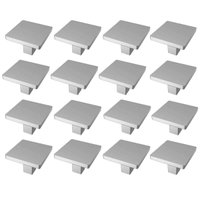 12 Puxadores Aspen 188 Ponto Quadrado Para Cômodas Armários e Gavetas Cromo Acetinado