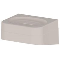 Saboneteira de Parede Bege para Banheiro Eleve Ou Porta Sabonete 13,5x11cm