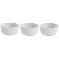 3 Potes para Sobremesa Bowls 300ml Brancos Plástico Tigelas para Servir Doces Frutas