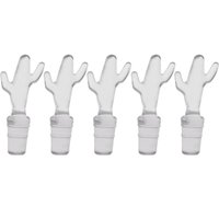 Kit 5 Tampas Transparentes de PVC para Fechar Garrafas 8X2cm Vinho Espumante Cactus