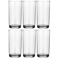 Kit 6 Copos de Vidro Long Drink 300ml Cylinder Transparente para Servir Sucos Água