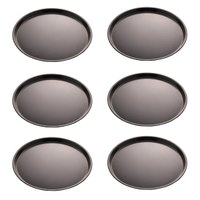 Conjunto 6 Assadeiras Antiaderentes Forma de Pizza 36cm Lyor Carbono