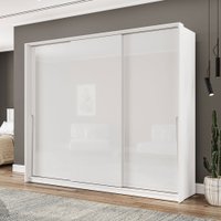 Guarda-Roupa Casal Porto 3 Portas 4 Gavetas Branco - Politorno