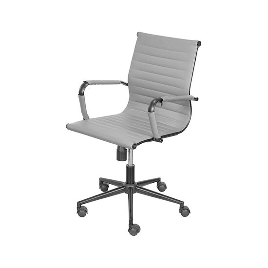Cadeira OR-3301 Baixa em PU com Base de Rod&iacute;zio OR Design